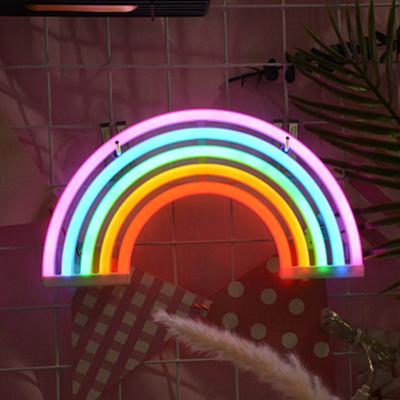 LED Neon Light Loving Heart Hanging Plastic Neon Light For Bedroom Room Decor