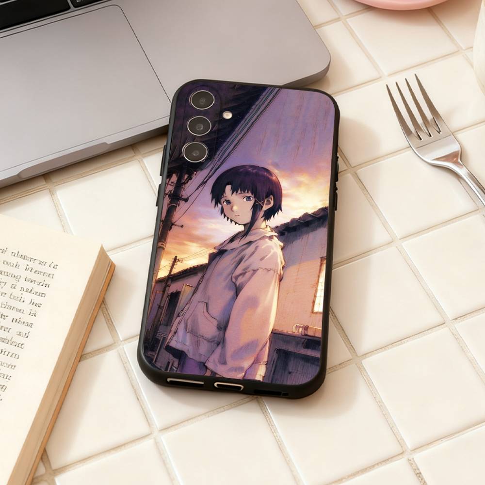 

S-Serial Experiments L-Lain phone Case For Samsung Galaxy A73,A72,A71,A70,A53,A52,A51,Others Soft Black Shell Samsung a31
