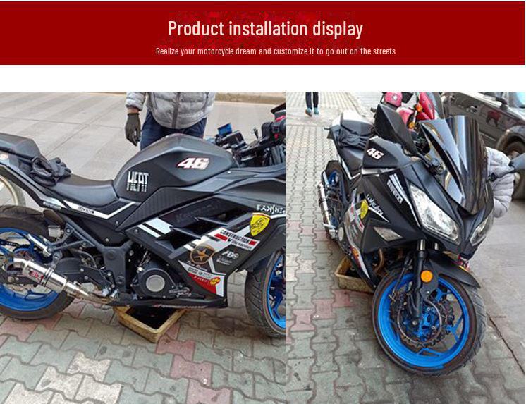 Compatible Exhaust Pipe for Yamaha R3, R6, R15, Kawasaki Ninja 250, 400, Duke 200, RC 390