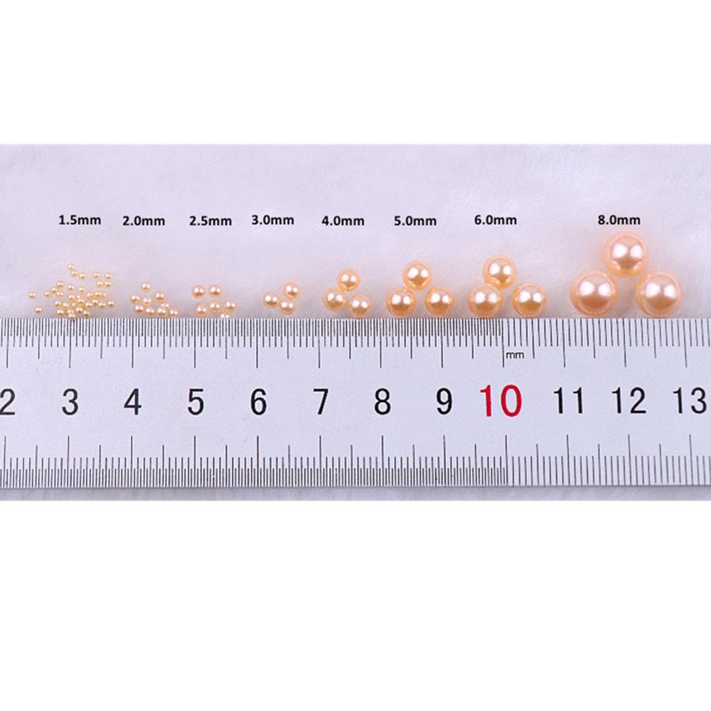 3-8mm Straight Hole Round ABS Imitation Pearl Multicolors Round Acrylic Beads Loose Beads for DIY Craft Scrapbook Decoration