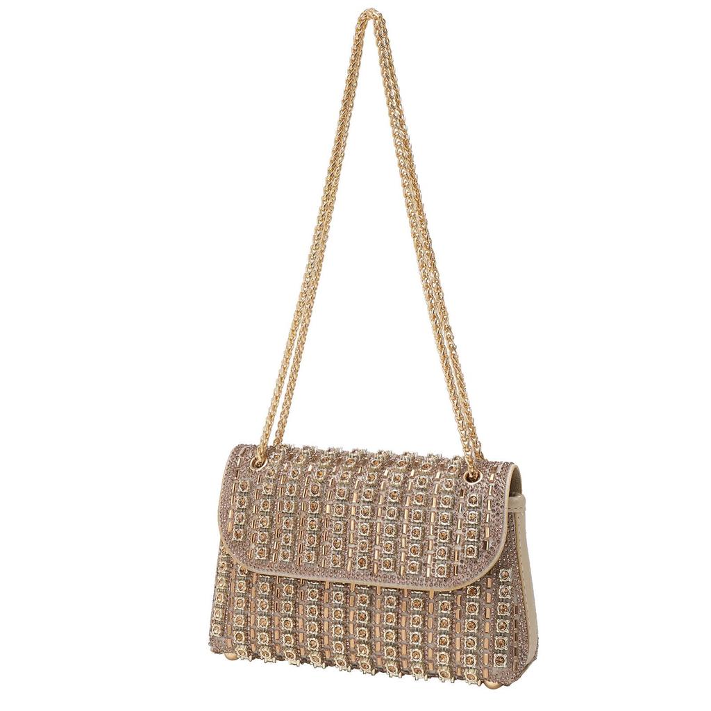 2024 Luxusní Lesklá Diamantová Večerní Kabelka na Zápěstí a Rameno