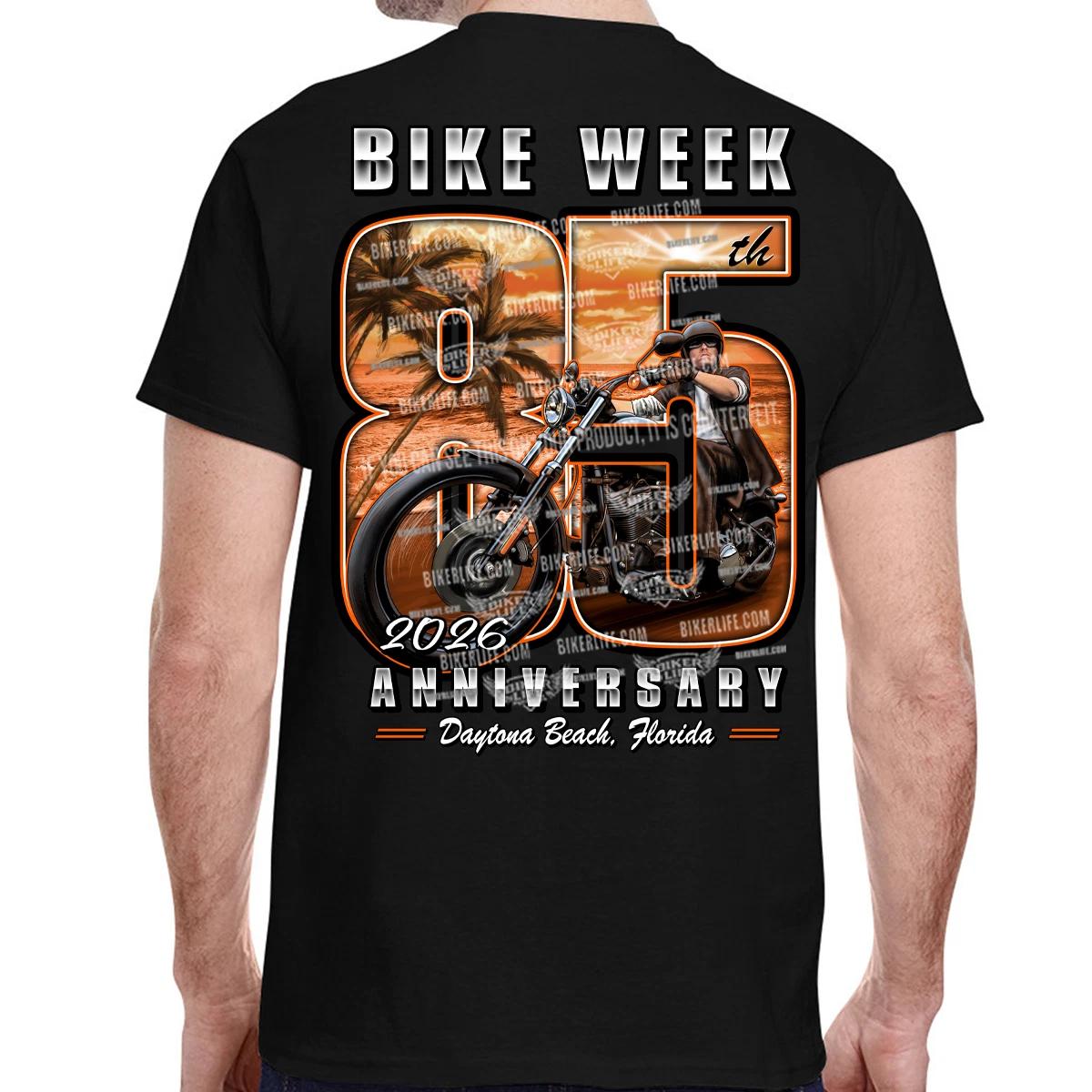 T-Shirt 2026 Bike Week Daytona Beach 85th Scene Limited Edition No Harley XS
