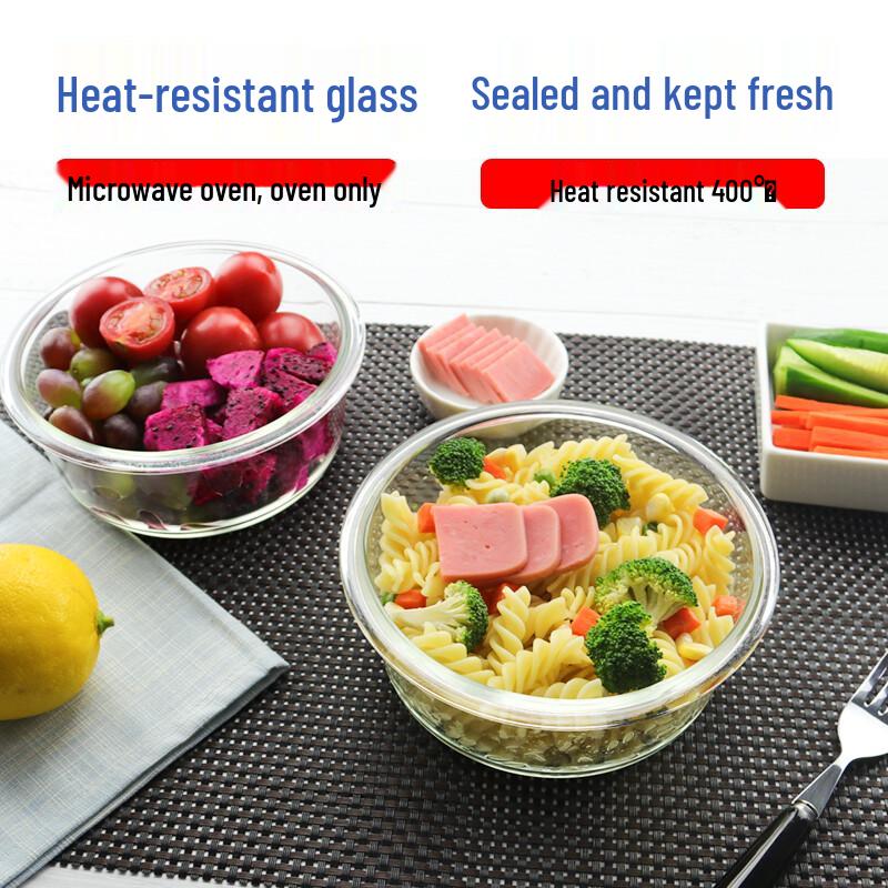 Yileya 6-Piece High Borosilicate Glass Food Storage Container Set