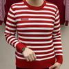 Spring Autumn Tops for Women Middle-aged and Elderly Women Clothing Plus Fat Fashionable and Versatile Base Shirt Thin Sweater