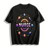 T-shirt Confortable Polyvalent Quotidien Impression Espace Rêveur Infirmière Coton Pur