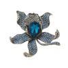 Retro Luxury Full Crystal Large Size Brooch Elegant Gorgeous Plant Series Blazer Clothing