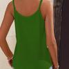 Damen Uni Geripptes U-Ausschnitt Falsche Knopfleiste Spaghettiträger Locker Lässiges Cami Tanktop