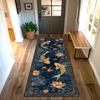 Chinese Koi Lotus Runner Rug Oriental Non-Slip Hallway Carpet Entryway Indoor Floor Mat Zen Home Decor
