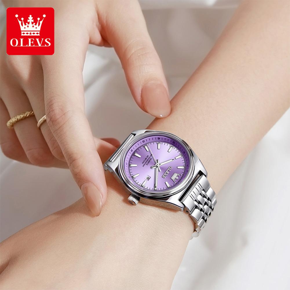 New Fashion Purple Dial Ladies Quartz Wristwatches Luxury Watch Women Waterproof Casual Dress Female Clock Montre Femme