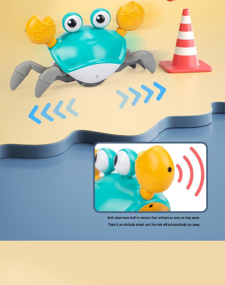 Cross-Border Children's Electric Crawling Crab Toy with Obstacle Avoidance