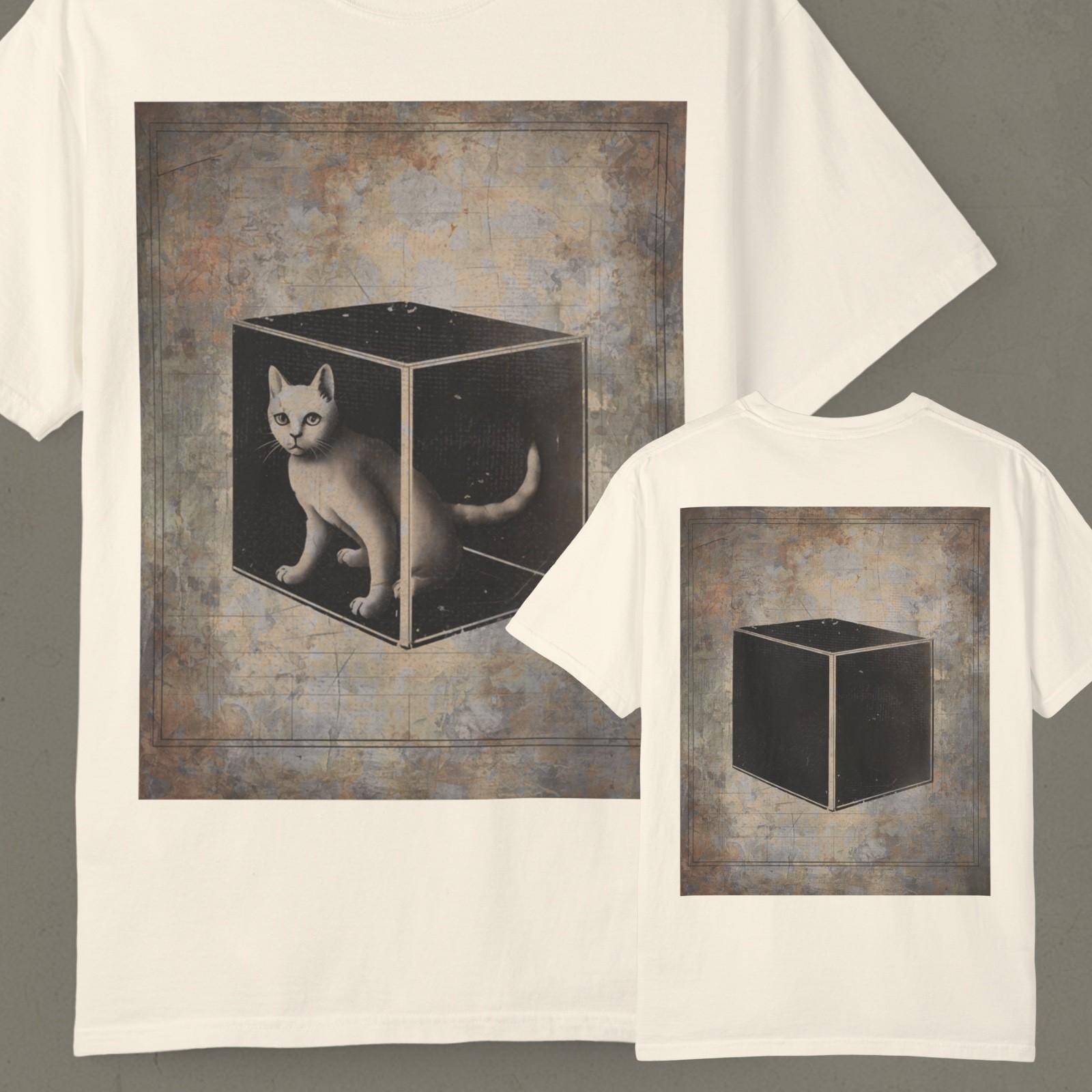 Vintage Schrödinger Cat T-Shirt Quantum Physics Shirt Science Math Student Tee XXXL