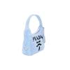 Prada Re-Edition Embroidered Logo Accent 2000 Soft Terry Fabric Hobo Shoulder Bag Mini Women bags Light-Blue Black 1NE515_2DXO_F0D4O