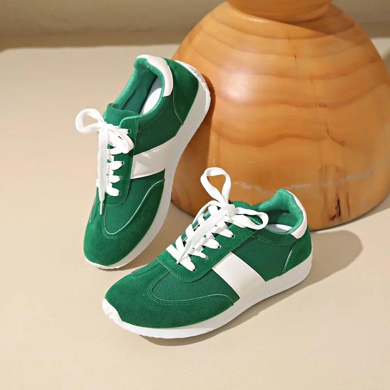 Fashion 2025 Hot Sale Mixed Colors Women's Vulcanize Shoes Outdoor Low Heel Lace Up Sneakers Versatile High Quality Ladies Casual Shoes