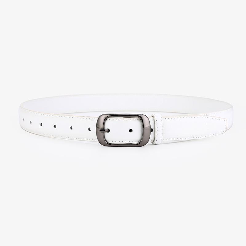 Pin Buckle Leather Belt: Unisex Hong Kong Style Trendy Belt for Jeans