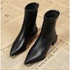 2025 Autumn Winter Fashion Pointed Toe Ankle Boots Women Concise Thick Heels Shoes Street Style Party Short Botas Mujer