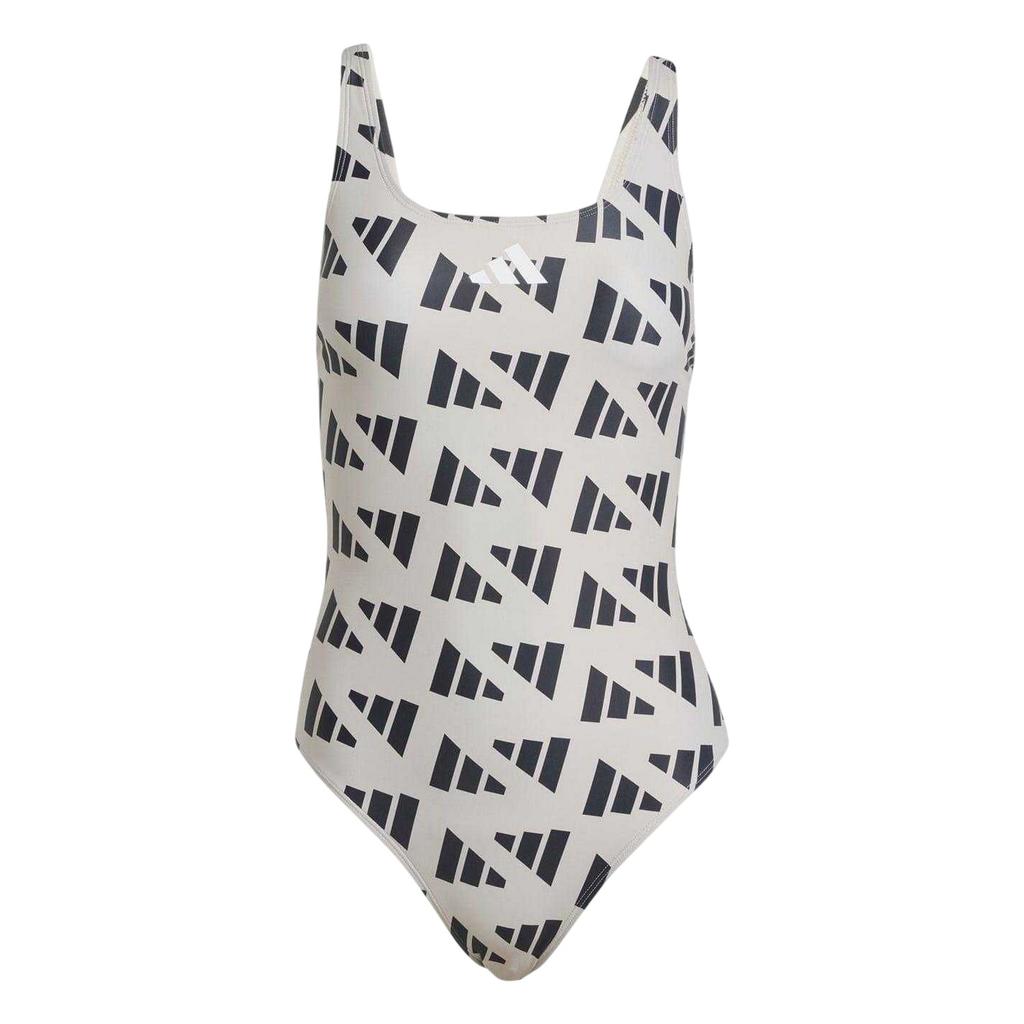 Adidas Womens/Ladies All Over Logo One Piece Swimsuit