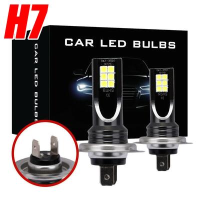 1/2 Peças Lâmpada de Farol LED H7 Luzes de Nevoeiro Para Carro À Prova d'Água Branco Feixe Alto Baixo 110w 30000lm IP67 Luzes LED Para Carro Acessórios Automotivos