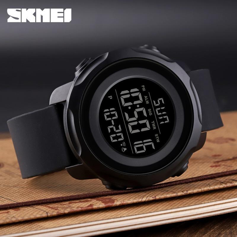Fashion outdoor sports large dial student watch, multi-functional waterproof men's electronic watch