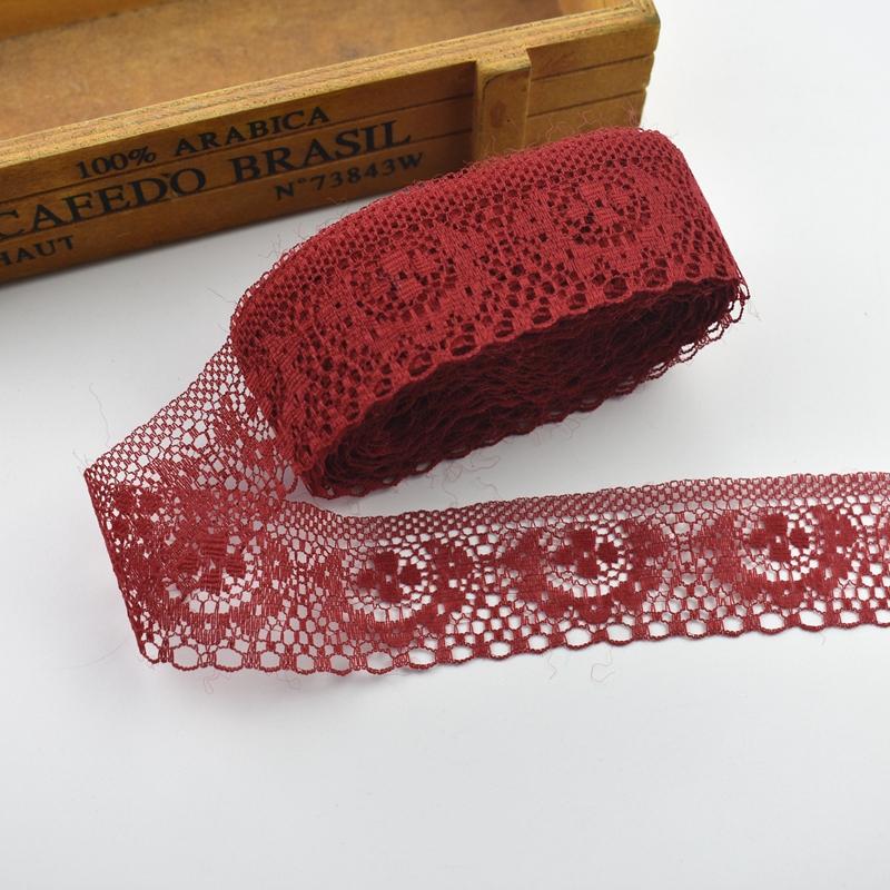 10 Yards High Quality Beautiful White Lace Ribbon Tape 40MM Lace Trim DIY Embroidered For Sewing Decoration African Lace Fabric