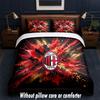 AC Milan Design Bed Bedding Set 1 Duvet Cover + 2 Pillowcases Soft Breathable Household Bed Linens