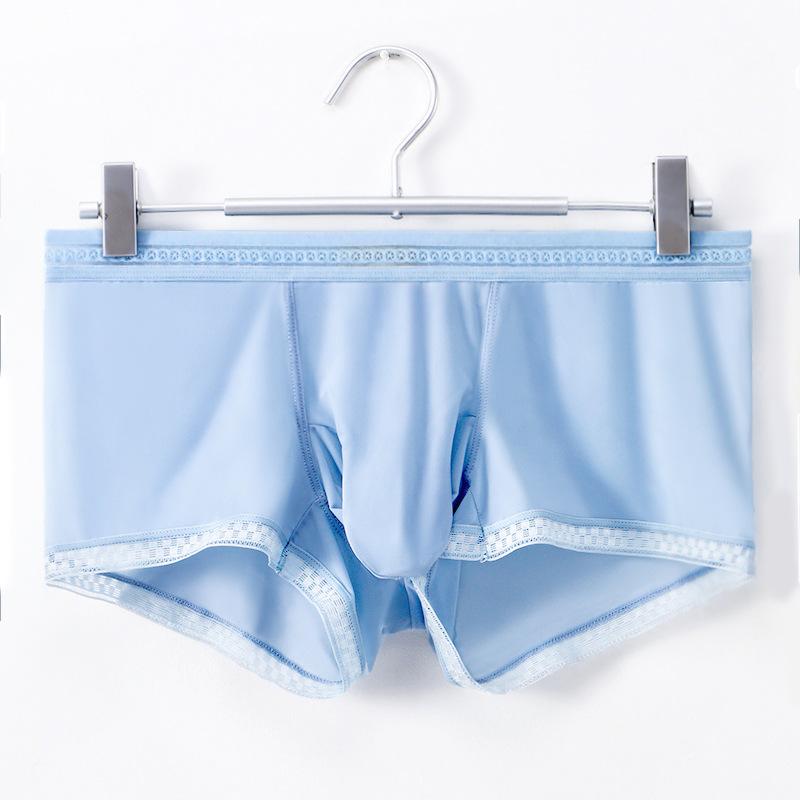 Men's Summer Ultra Thin New Elephant Trunk Ice Silk Naked Boxer Briefs
