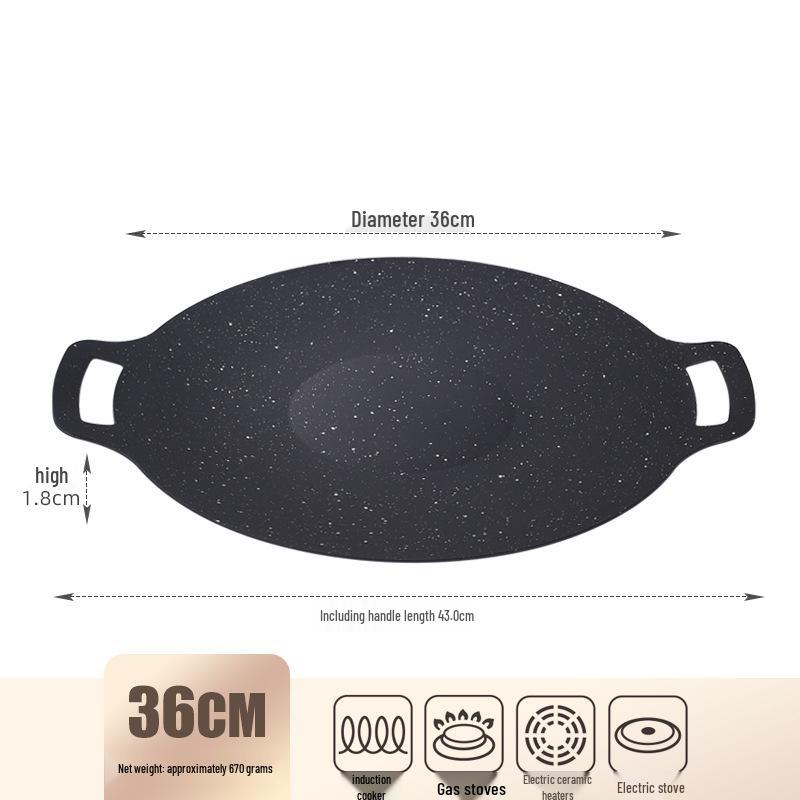 Southeast Asia Portable Double-Ear Outdoor Camping BBQ Grill Plate
