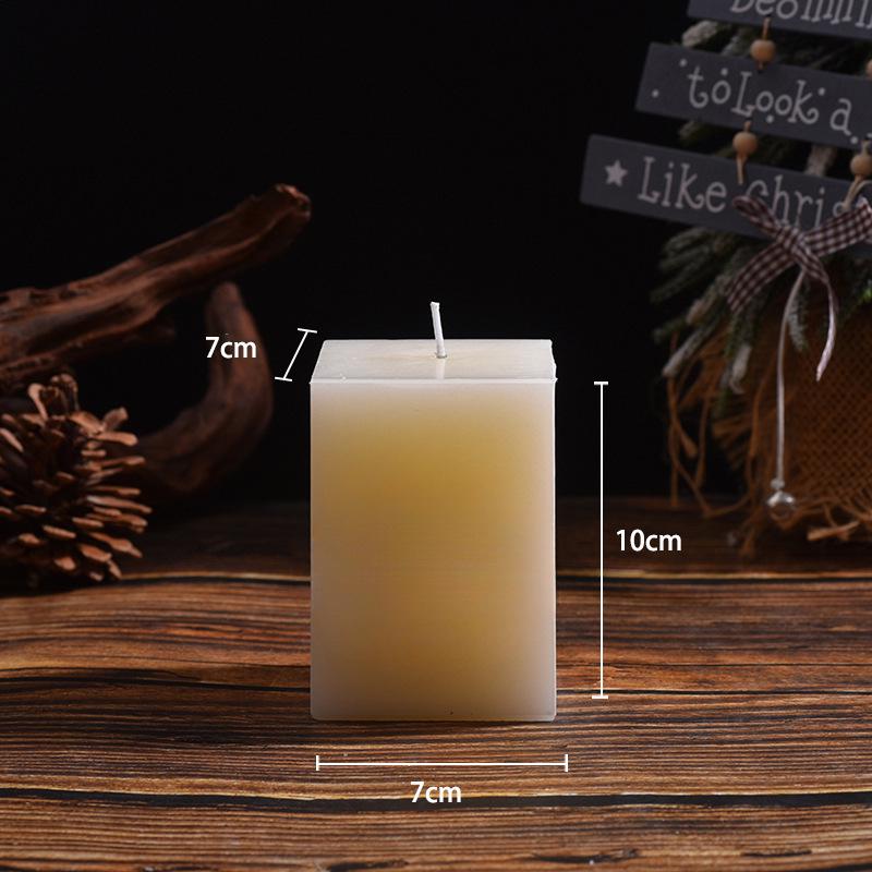 Classic Ivory Smokeless White Cylindrical Wedding Candles for Home and Restaurant Decor - Free Shipping