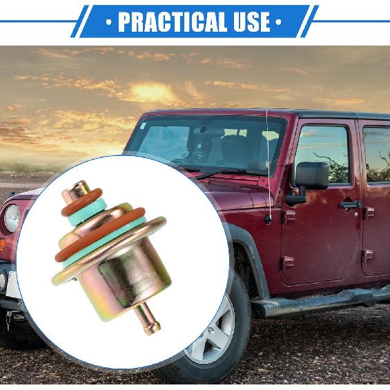 Kraftstoffdruckregler Kompatibel für Jeep Wrangler 1991-1995, Langlebiges Metall Bronzefarbe