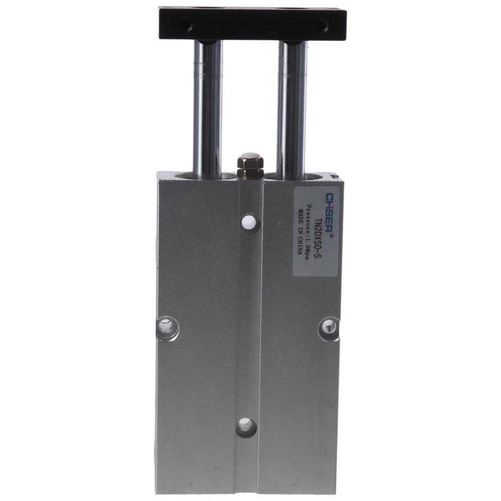 

Пневматический цилиндр диаметром 20 мм. Пневматический привод с ходом поршня 50 мм. Пневматические пневмоцилиндры двустороннего действия.