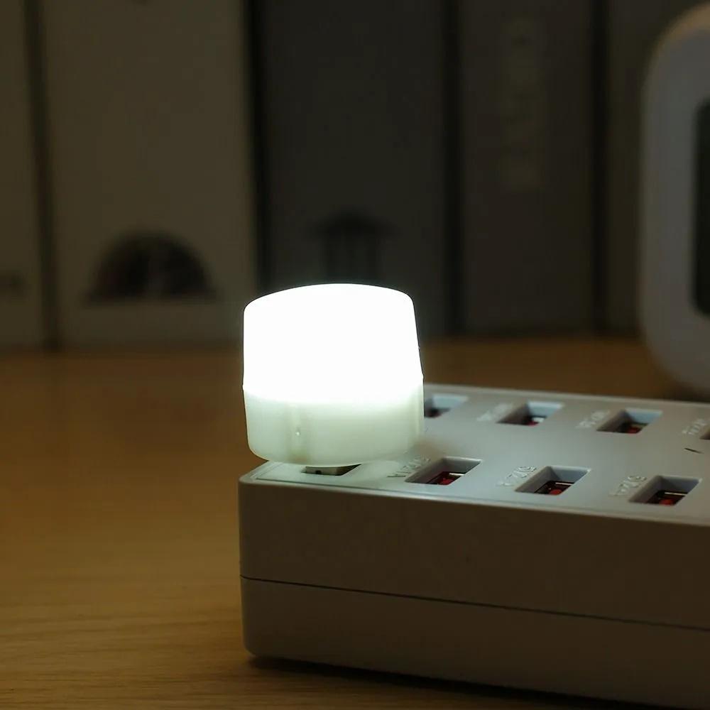 USB Plug Lamp Computer Mobile Power Charging USB Small Book Lamps LED Eye Reading Light Small Round Light Night Light