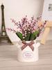 For Pink Office Decorative Faux Plant Small Ornament Living Room Artificial Flower Eenery Op Display Cabinet Decoration