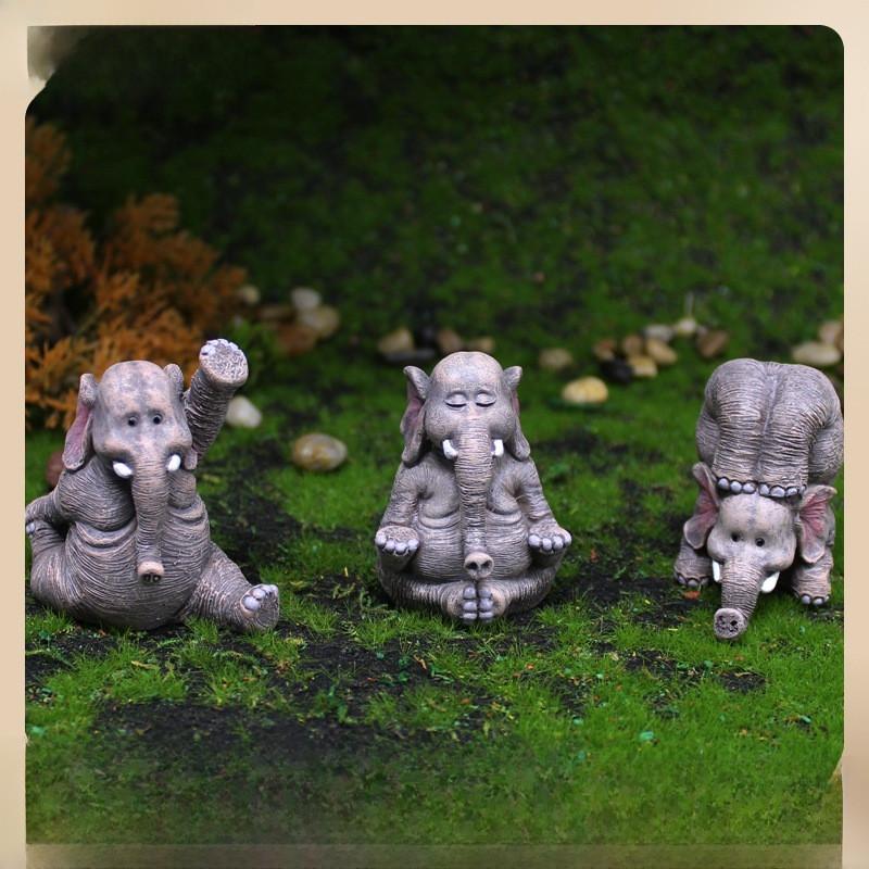 Model Elephant Simulated Tabletop Figurine Micro Landscape Decoration Garden