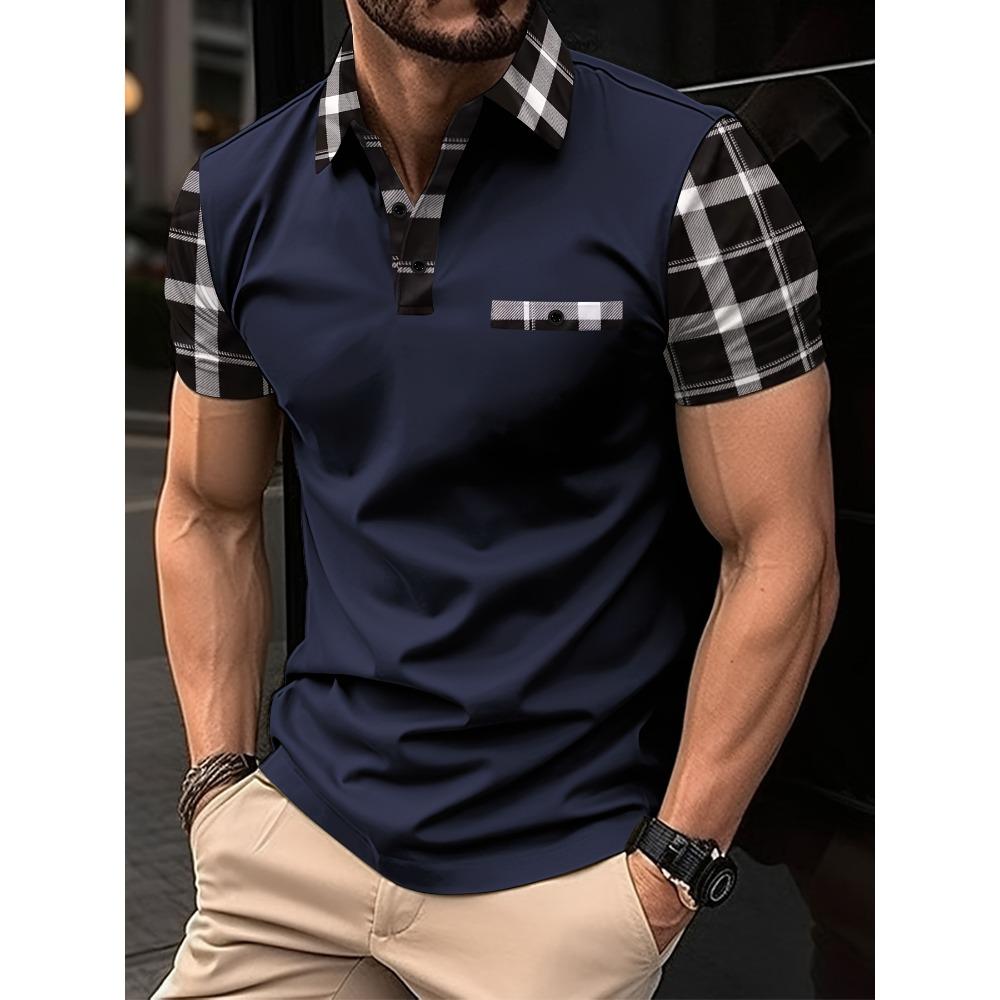 Summer new men's short sleeved POLO shirt adopts casual and fashionable style