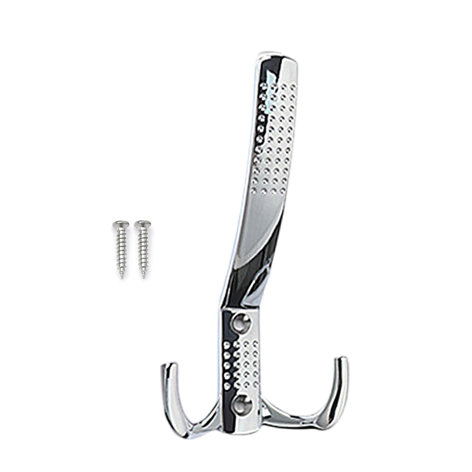 

Настенные крючки для одежды, металлический крючок с двумя зубцами, настенный крючок из цинкового сплава, вешалка для полотенец, для пальто, головных уборов, одежды, прочной 6