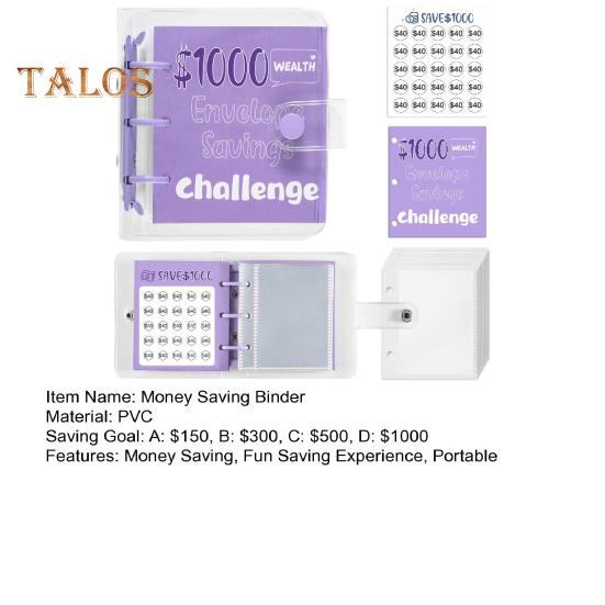 25 Umschläge, Geldspar-Challenge-Ordner, Mini-Budgetbuch zum Sparen von 150/300/500/1000 $ für Zuhause, Büro, Schule