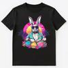Cute Easter Bunny Retro Miami Look Colourful Eggs Unisex T-Shirt