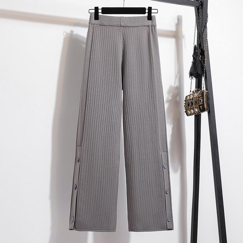 DIMANAF Übergröße Damen Lange Hosen Dick Vintage Dame Locker Lässig Elastischer Bund Winter Herbst 2025