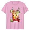 Cute Kawaii Fruit Drink TShirt Summer Vibes Gift For Him And Her