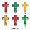 Wooden Cross Christmas Ornament – Prayers For Peace Hope And Love Christmas Decoration Tree