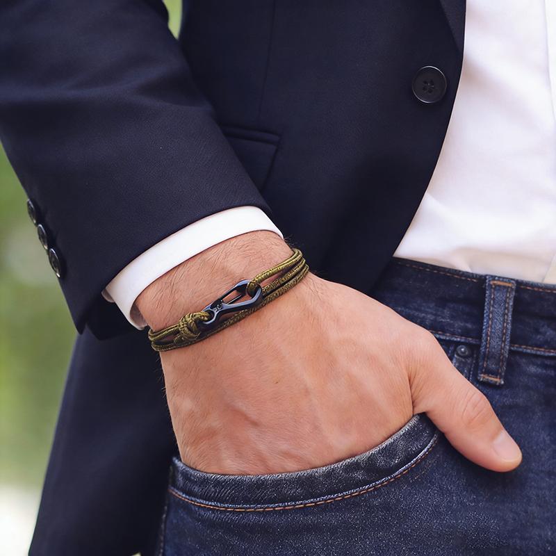 Minimalist Fashion Men Paracord Bracelet 6 Colors Available Selected Grade A Handmade Rope Friendship Braslet Pulseria Homme
