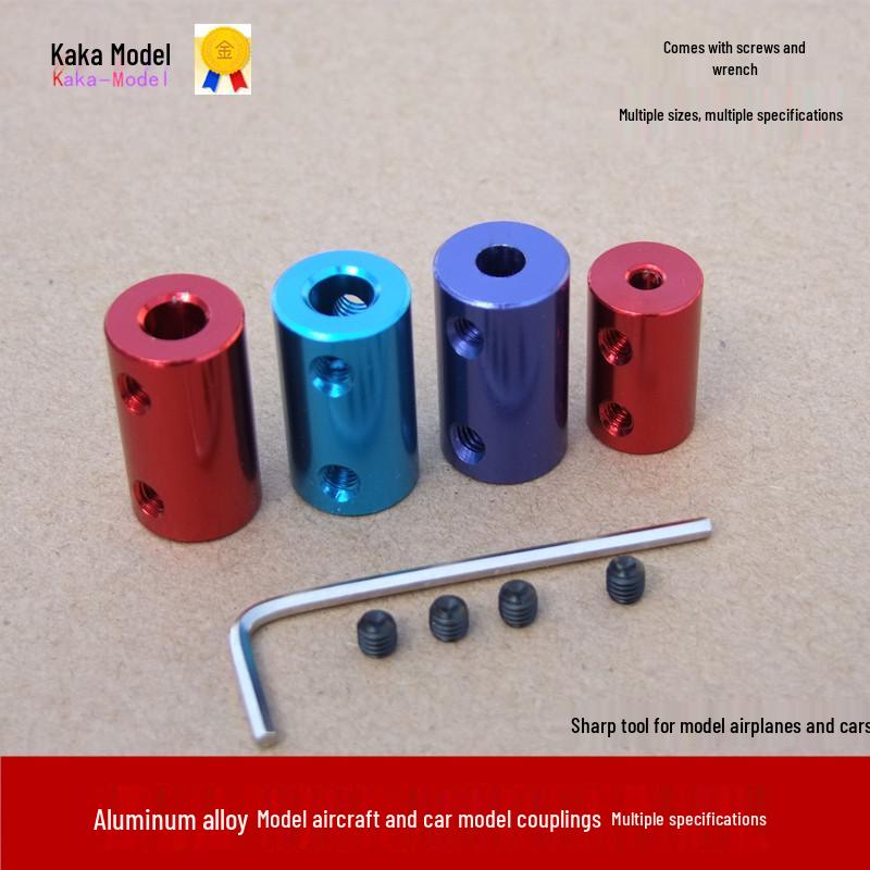 Multi-Spec Colored Aluminum Alloy Coupling for Motor, Boat, Car, Aircraft, and Metal Model DIY