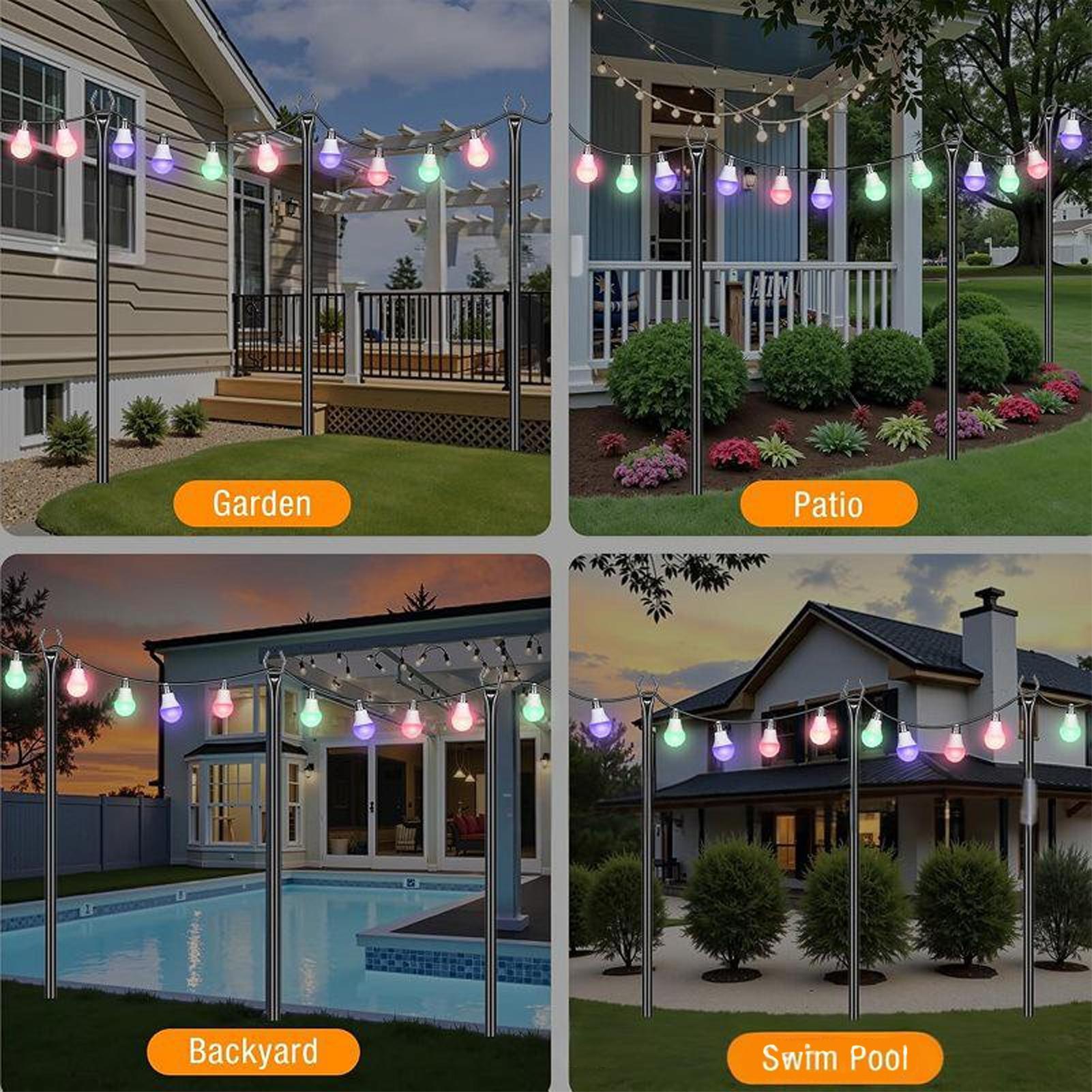 

String Light Poles For Outside String Support Rod For Garden Heavy Duty Outdoor Light Support Poles For Lawn Deck Garden Terrace China Mainland
