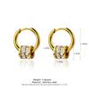 Trendy Waterproof Stainless Steel Classic 14k 18k PVD Gold Plated Jewelry Women Zircon Fashion Designer Earrings for Women