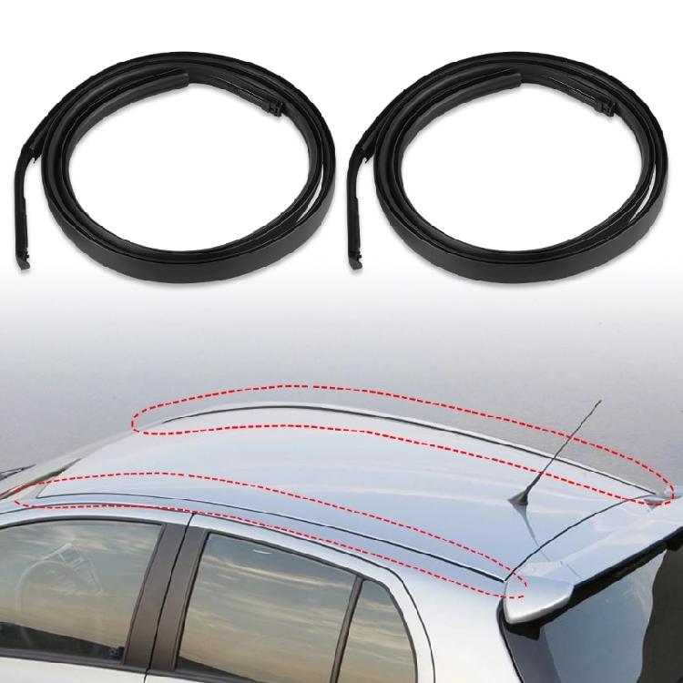 2Pcs Roof Rail Weatherstrip Seal Trim EPDM Rubber Roof Drip Channel Seal 75551-52130 for 2007 to 2011 Automotive