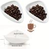 1 stk Kaffebeholdere, Doseringskopp for kaffebønner, Beholder for veiing av kaffebønner, Ren hvit keramisk beholder for te og kaffebønner