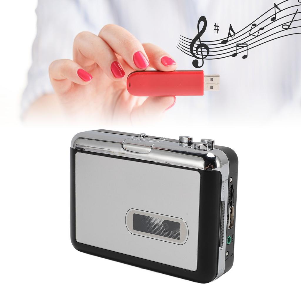 Portable Cassette Player USB Cassette to MP3 Converter with Earphone HiFi Stereo Sound