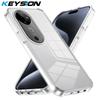 KEYSION Transparent Phone Case for VIVO V40 Pro 5G V40 Soft TPU+PC Anti-slip HD Clear Shockproof Phone Back Cover for VIVO V40 5G