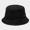 New Unisex Custom Logo Solid Washed Denim Fisherman Hat Retro Men Cotton Bucket Hats Outdoor Women Casual Wide Brim Panama Cap