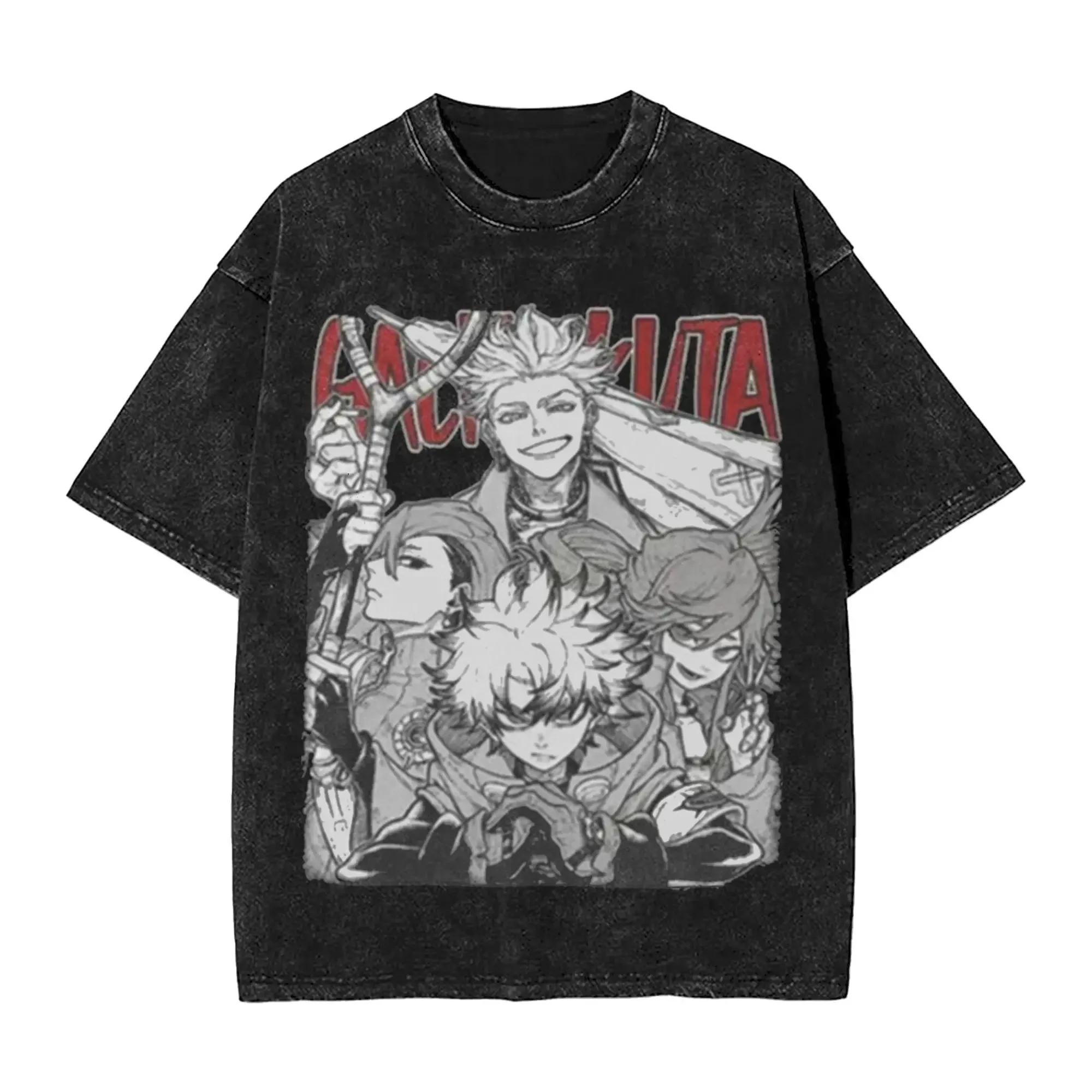 Gachiakuta Washed Tshirt Anime Lover Women Unisex Plus Size Unisex Personality Clothes Year Round Clothing High Quality Hot Product S