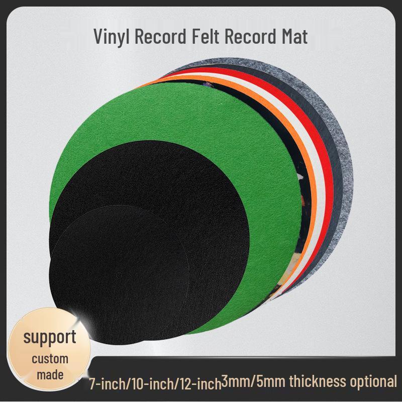 Turntable Felt Mat for 12-inch/7-inch Vinyl Records